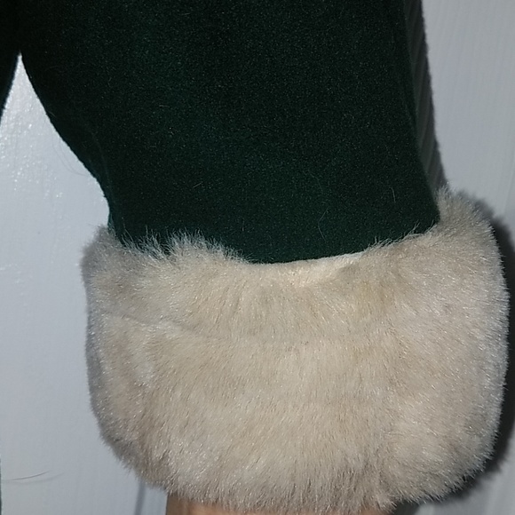 Cashmere fur trim coat with hood - Picture 2 of 5